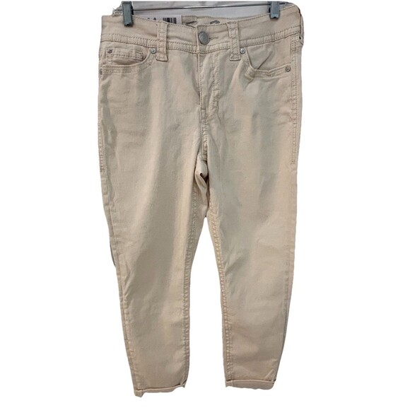 NEW Seven 7 Starlette Mid Rise Skinny Stretch Crop Neutral Color Denim Size 8 - Picture 1 of 8